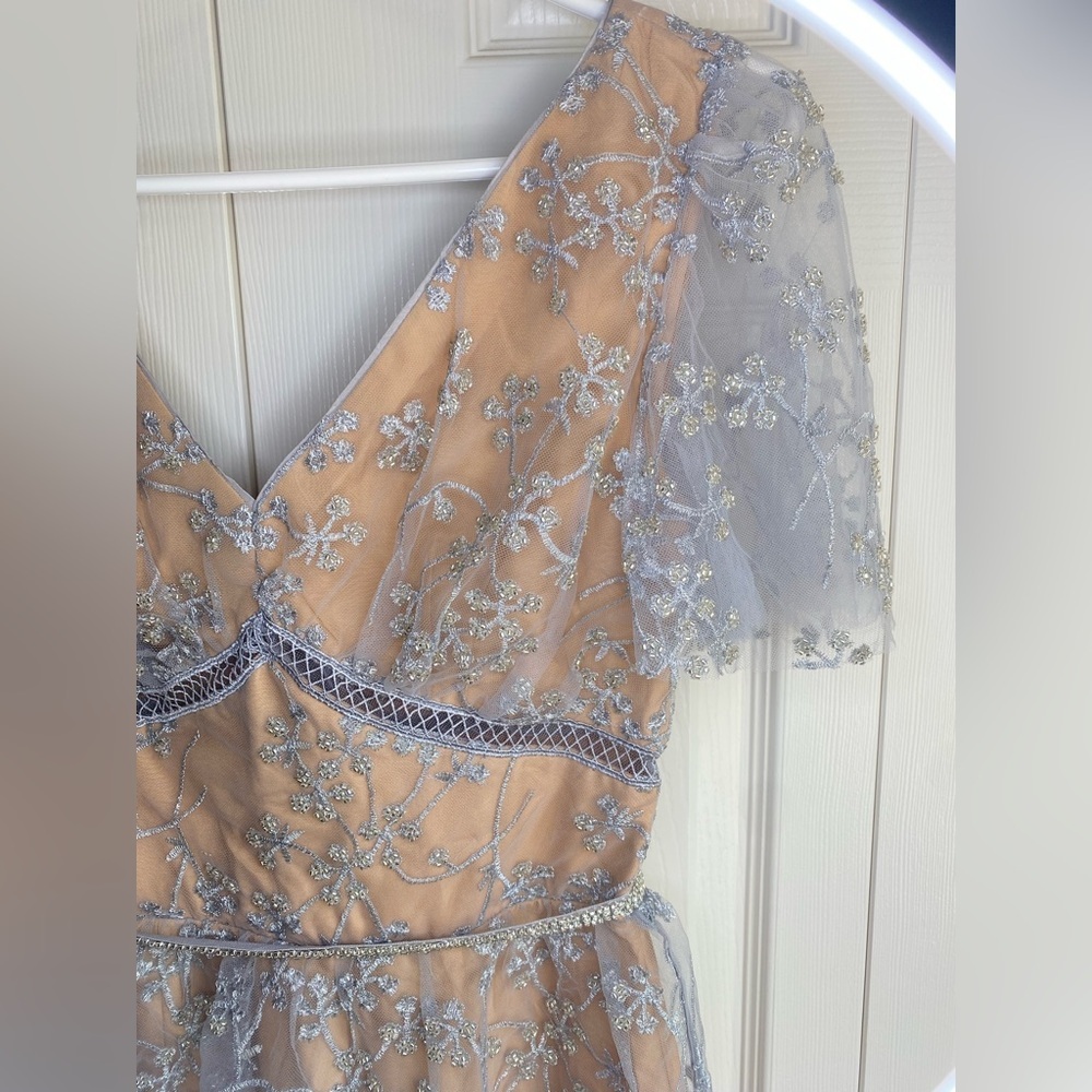 New Self-Portrait Embroidered Blossom Tiered Mini Dress - Picture 5 of 12